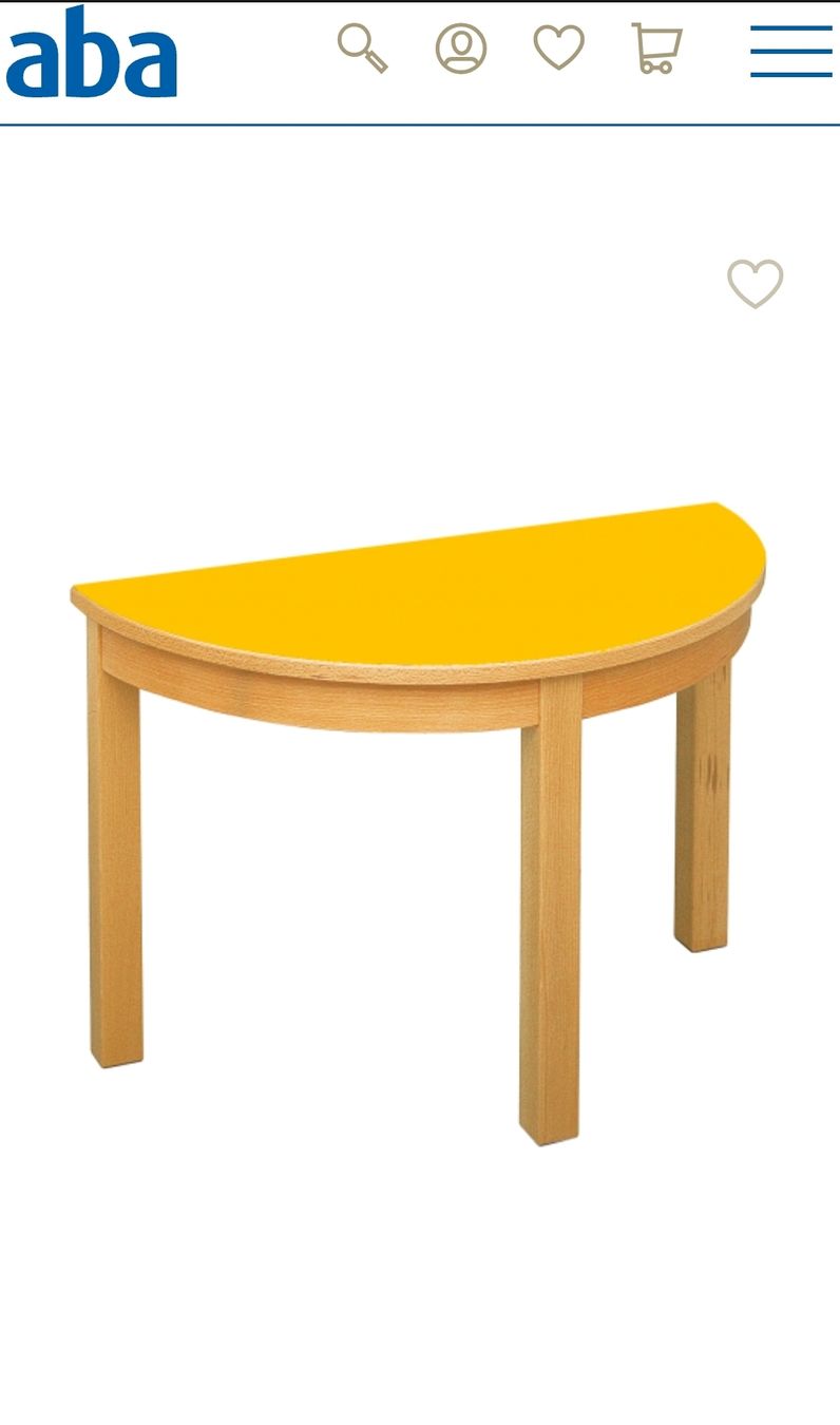 Set di tavolo e panche: Aba Gelber Halbrund Holz Kindertisch mit stuhl – Nuovo (secondo la descrizione) da Mühlethurnen venduto da GaspAnita 1
