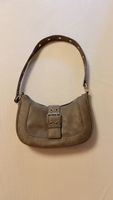 Vintage braune Schultertasche mit silbernen Details – Y2K St