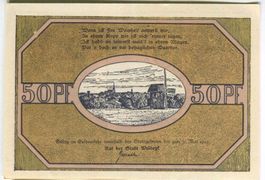Notgeld "50 Pfennig. Woldegk 1922"