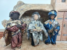 Schwarzenberger Krippenfiguren, grosse Weihnachtsfamilie