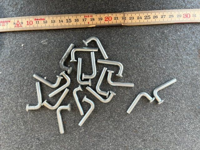Gadpiparty 100 Verzinkte Palettenregal-Sicherungsstifte – J-Haken Fallbolzen Für Schwerlastregale, Einfache Montage, Rostbeständig