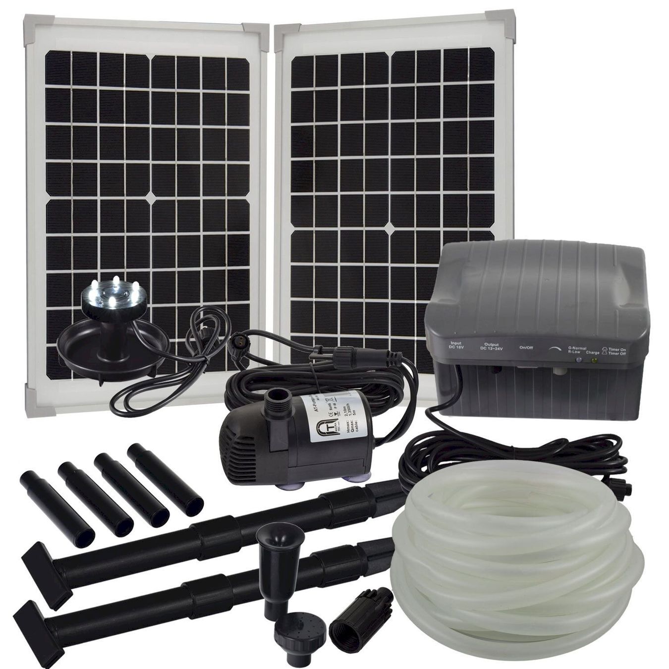 Pompe & Parti di ricambio: Agora-Tec Solar Bachlauf-Pumpen-Set 20W – Nuovo e nell'imballaggio originale da Bottighofen venduto da zaap