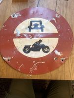 Historisches Verkehrsschild Motorrad/Auto 40cm!(D1)