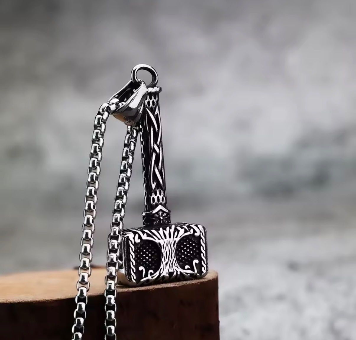 Ciondoli: Thor Hammer Halskette Edelstahl Wikinger Schmuck – Nuovo (secondo la descrizione) da Gams venduto da Mariawicca 3