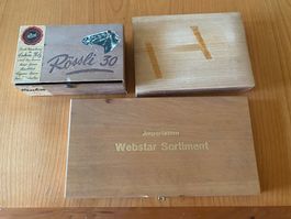 Holzschachteln Rössli 30 & Webstar Sortiment Konvolut