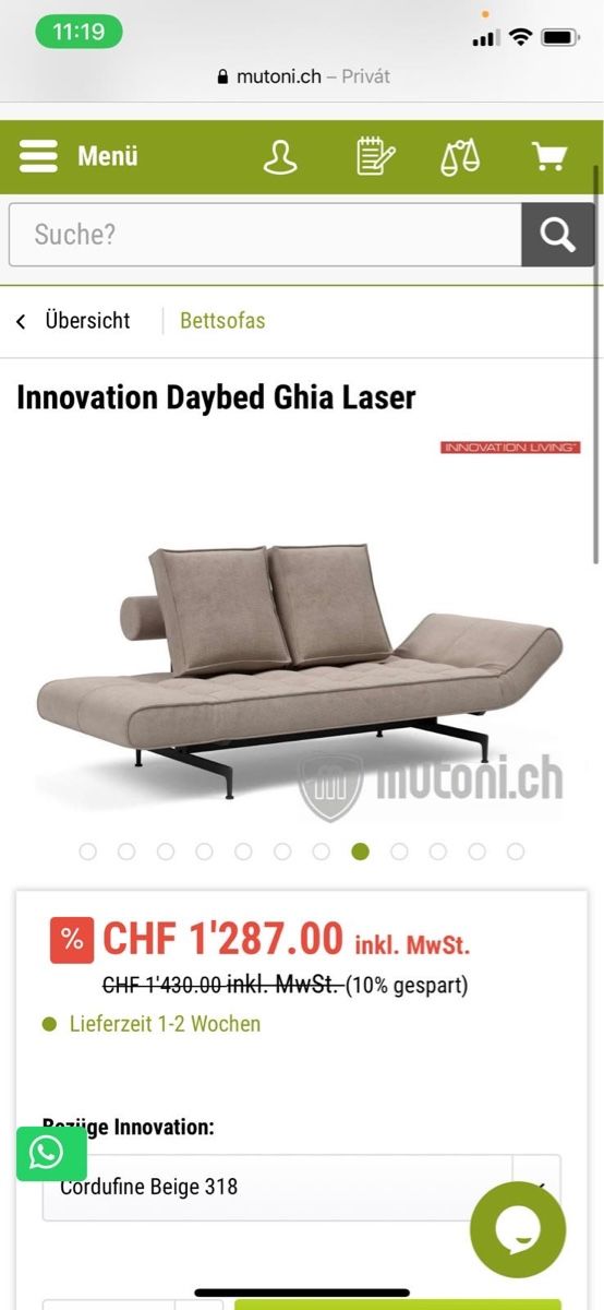 Mutoni Sofas: Zwei Designer Sofas / Bettsofas – Gebraucht aus Oberhofen Thun'see von csa_wg6x 1
