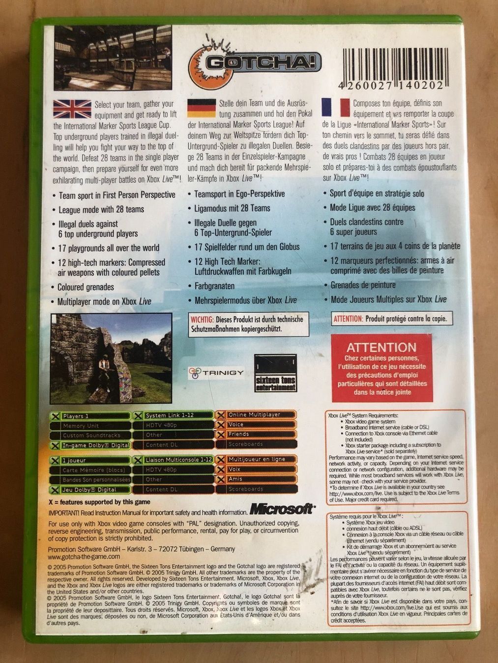 Microsoft Giochi: Gotcha! für Xbox – Usato da Kestenholz venduto da Mad18 1