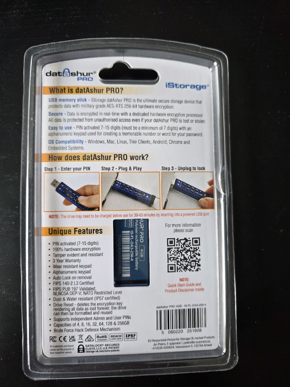 USB Sticks: iStorage Datashur Pro 4GB Memory Stick – Neu und originalverpackt aus Frauenkappelen von Milpil 1