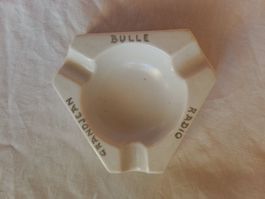 Cendrier ancien en céramique Radio Grandjean Bulle, Lentigny