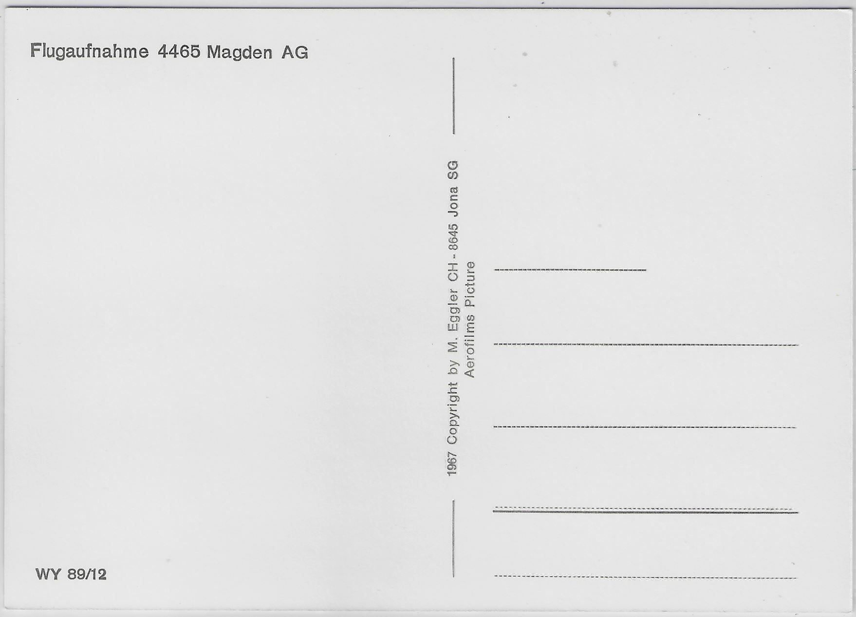Cartoline postali: Flugaufnahme Magden AG – Antico da Ettingen venduto da Kartenplanet 1