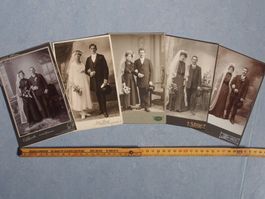 5x Orig Fotografie Hochzeitspaare Schweiz SG TG ZH 1900/1910
