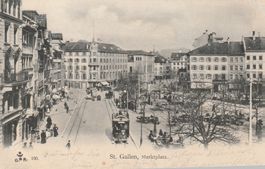 Ansichtskarte St. Gallen Marktplatz 1903 guter Zustand