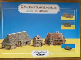 Maquette Bastelbogen Maisons traditionelles de France 1:160