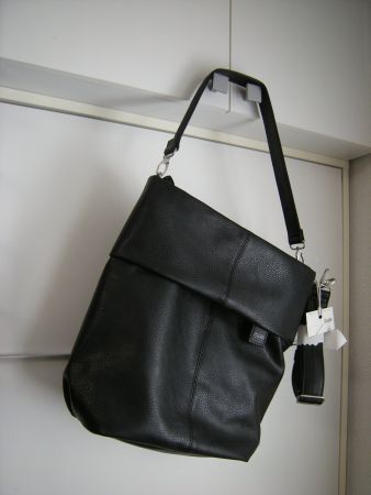Tasche Marke zwei Umhängetasche schwarz 40x37x12cm