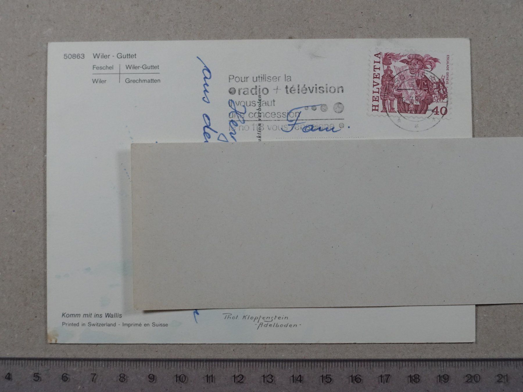 Cartes postales: Feschel, Wiler, Guttet, 1982 – D'occasion à Lenzburg par fh1 1