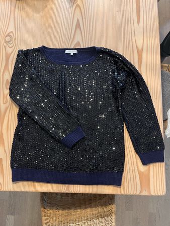 Sandro Pailletten Kaschmir-Pullover, Grösse 2, neuwertig