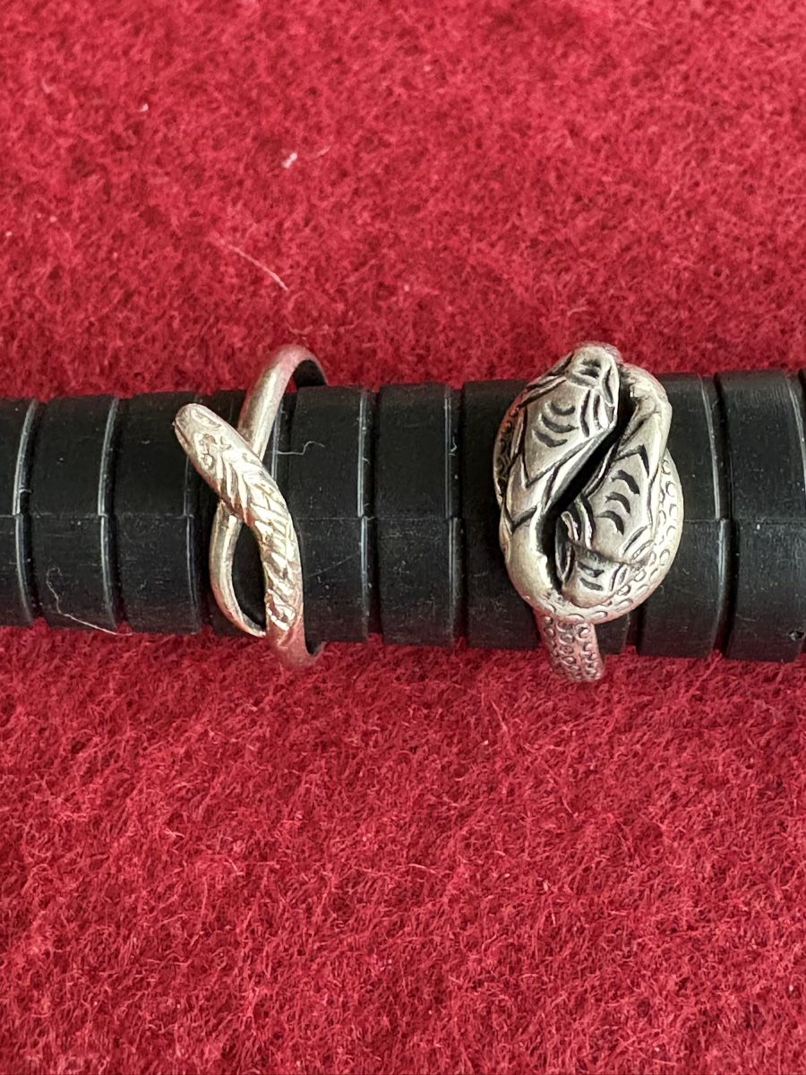 Ringe: 2 x Schlangenringe Silber Gr. ca. 52 +54 – Gebraucht aus Embrach von mays