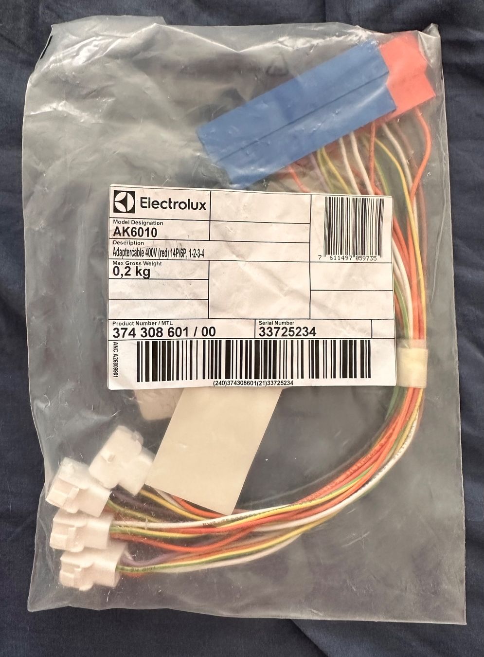 Cavi: Electrolux-Anschlusskabel – Nuovo e nell'imballaggio originale da Dürrenroth venduto da tvy_bh56
