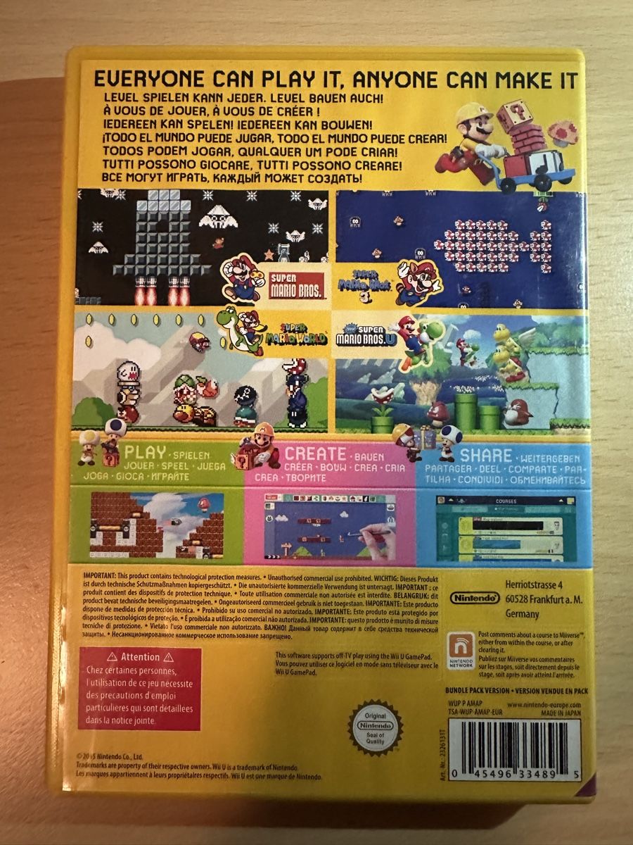 Nintendo Giochi: Super Mario Maker für Nintendo WiiU  – Usato da Kestenholz venduto da Mad18 1