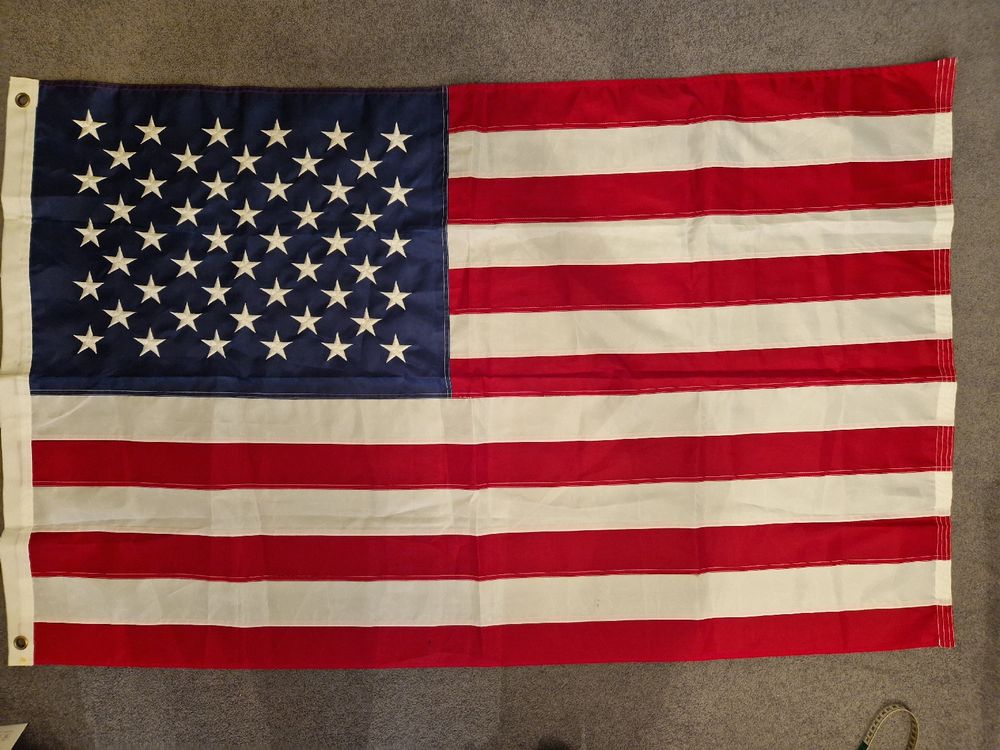 Amerikanische Flagge USA – 90 X 150 Cm, Bestickte Sterne, Doppelt Genäht, Aus Robustem Nylon, Für Innen & Außen