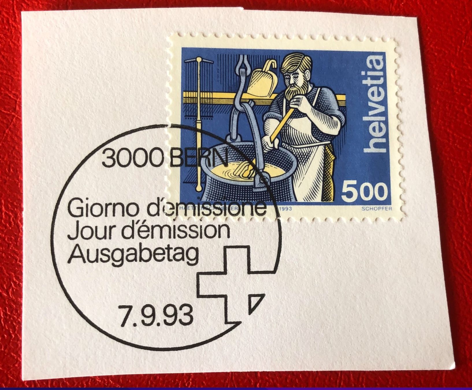 Tutti i francobolli: Nr.854  Papier mit Stempel Bern – Usato da Aarau venduto da Billa007