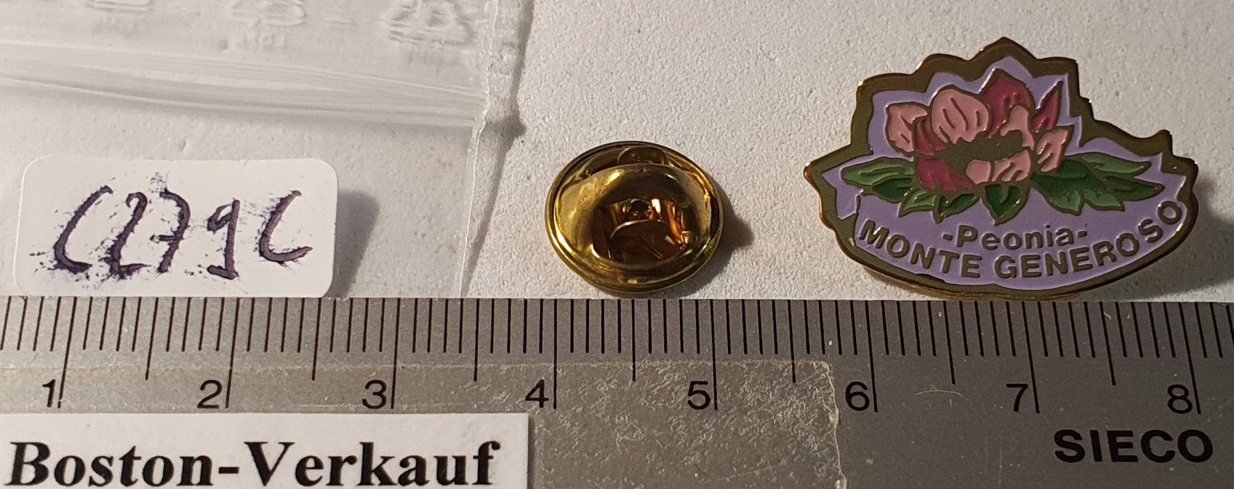Placchette & Badge: C279C - Pin Peonia Monte Generoso – Usato da Reinach BL venduto da Boston-Verkauf 1