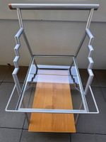 Servierwagen Metall Glas Holz Rollen 2 Etagen , TOP Zustand