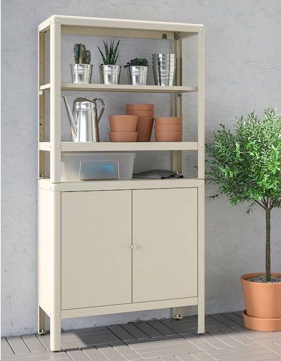 Regal mit Schrank, beige, 80x37x161 cm | Kaufen auf Ricardo