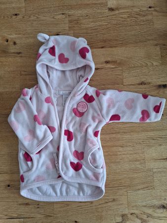 Kinder Fleecejacke rosa Grösse 62 Herzen mit Ohren H&M
