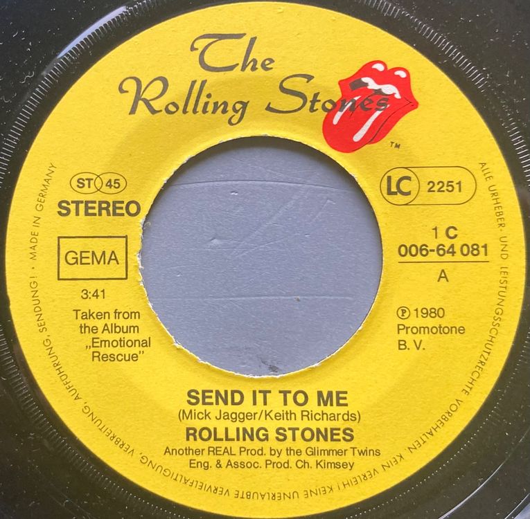 THE ROLLING STONES - SEND IT TO ME (Gebraucht) in Poliez-Pittet für CHF ...