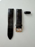 Kroko-Lederuhrband in Dunkelbraun von Daniel Wellington