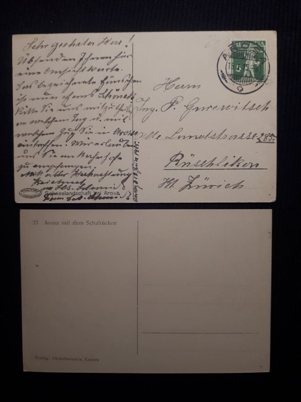 Cartoline postali: . AROSA IM WITER – Usato da Ponto Valentino venduto da giorgia06 1