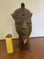 Ägyptische Pharaonenbüste Ton Pharao Ramses beschädigt 