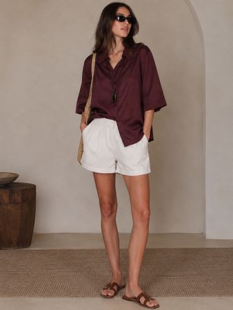 ZARA Hemd Hemdbluse Bluse Gr.M Ramie (38-40) Bluse NEU 59.9