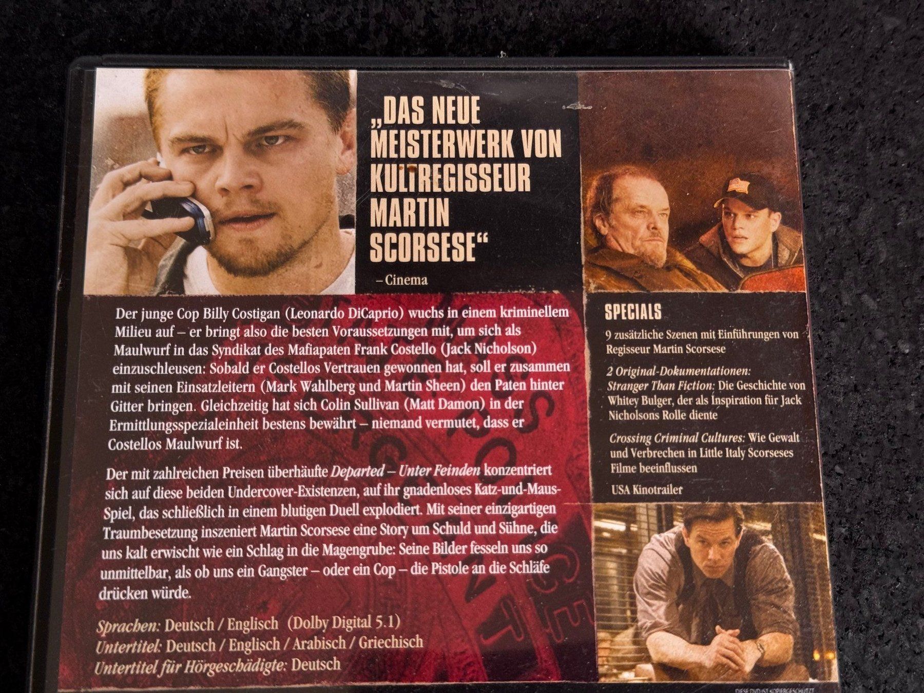 Tutti i DVDs: DEPARTED "Unter Feinden" 2 Disc Edition DVD DE/EN – Usato da Fribourg venduto da tschjoly 2