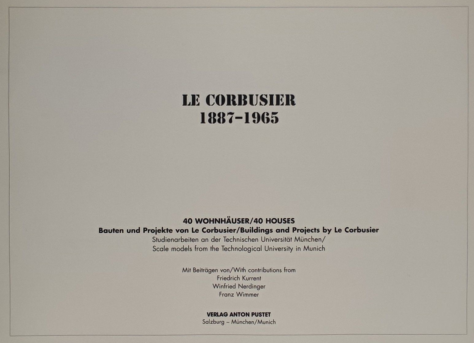 Libri: VARIA - ARCHITEKTUR - LE CORBUSIER – Usato da Goldach venduto da Gaip 1
