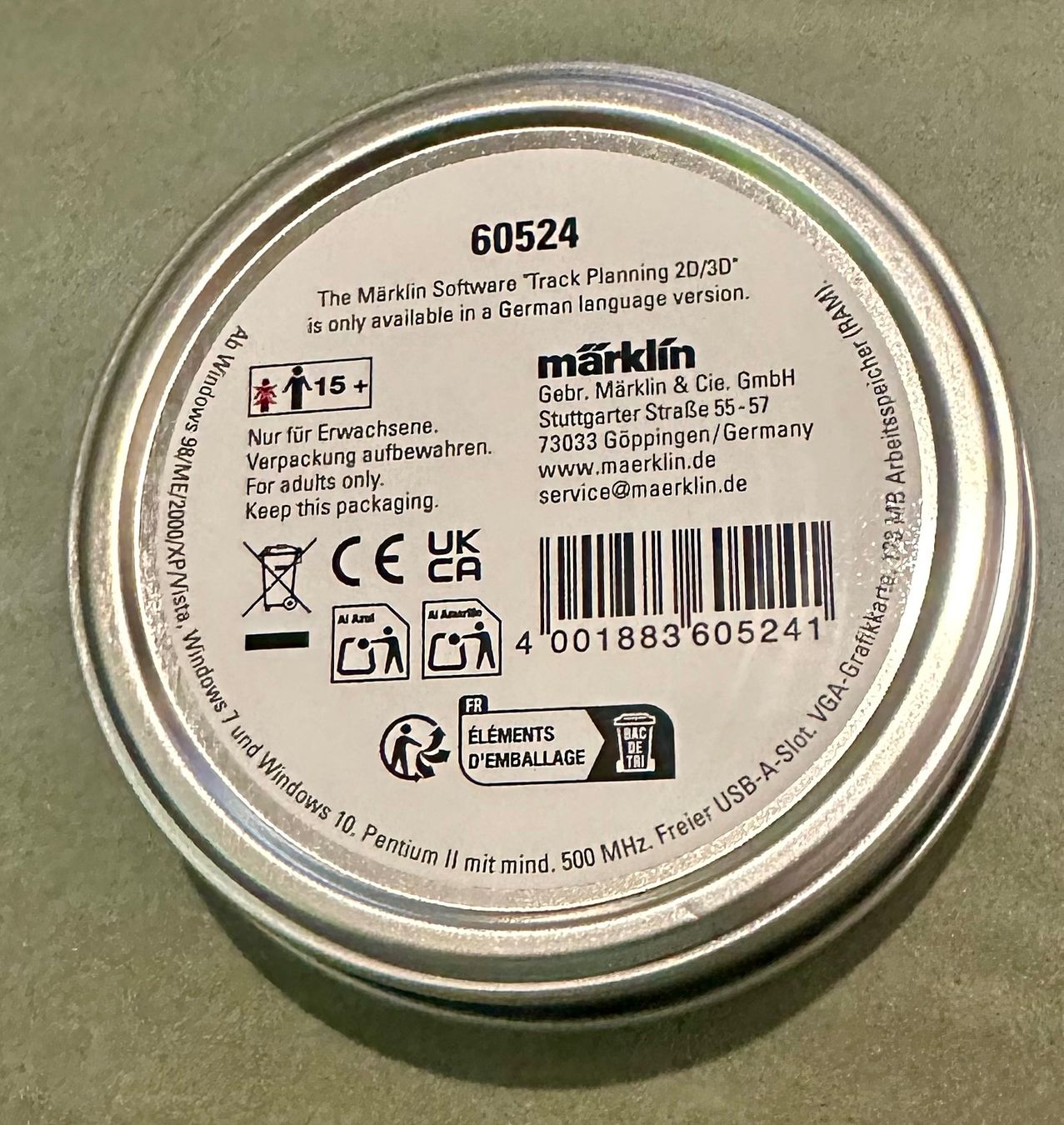 Märklin Modellini di ferrovie: Märklin 69524 Gleisplanungs Software 2D und 3D – Nuovo (secondo la descrizione) da Oftringen venduto da ib.85 1