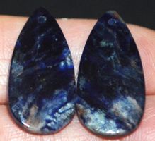 Anhänger Set gelocht L-8441 – Sodalith je 25x12,5mm 20.35 Ka
