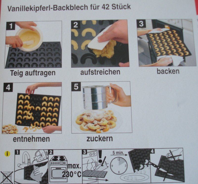 Zenker Backblech für Vanillekipferl und Käsekipferl | Kaufen auf Ricardo