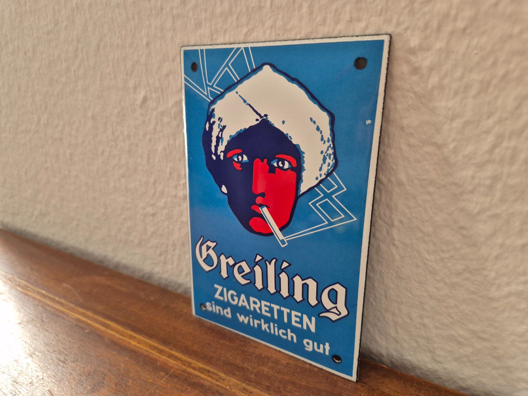 Schilder: Emailschild Greiling Zigaretten Logo Emaille Schild Reklame – Neu (gemäss Beschreibung) aus Schaffhausen von pfanis09 3