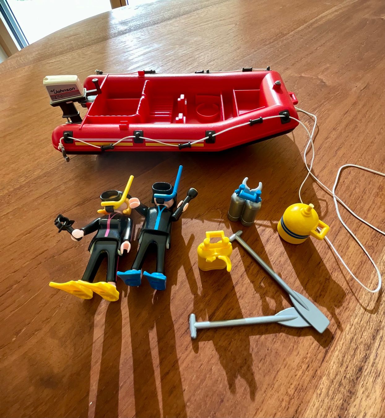 Playmobil Giocattoli: Playmobil Schlauchboot mit Taucher – Usato da Davos Clavadel venduto da panorama01 2
