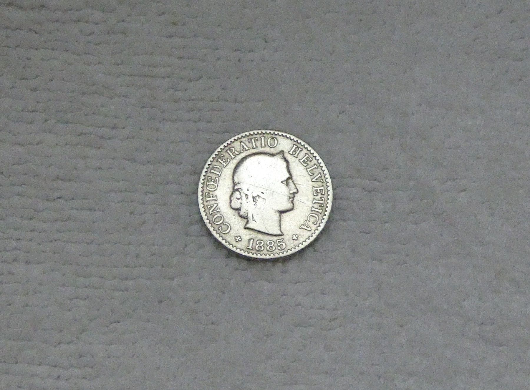 Tutti le monete: 5 centimes/rappen 1885 – Usato da Nyon venduto da Ilmi09