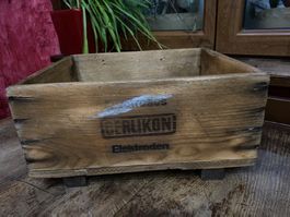 Ancienne caisse bois vintage électrodes Oerlikon elektroden
