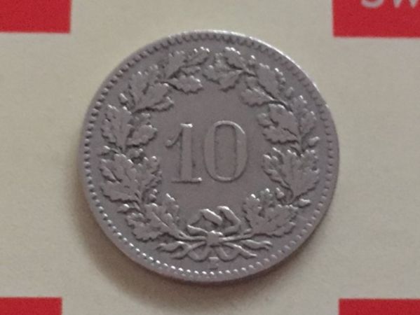 Tutti le monete: 10 Rappen 1908 s+, nur 2,0 Mio! – Usato da Elsau venduto da herbybay 1