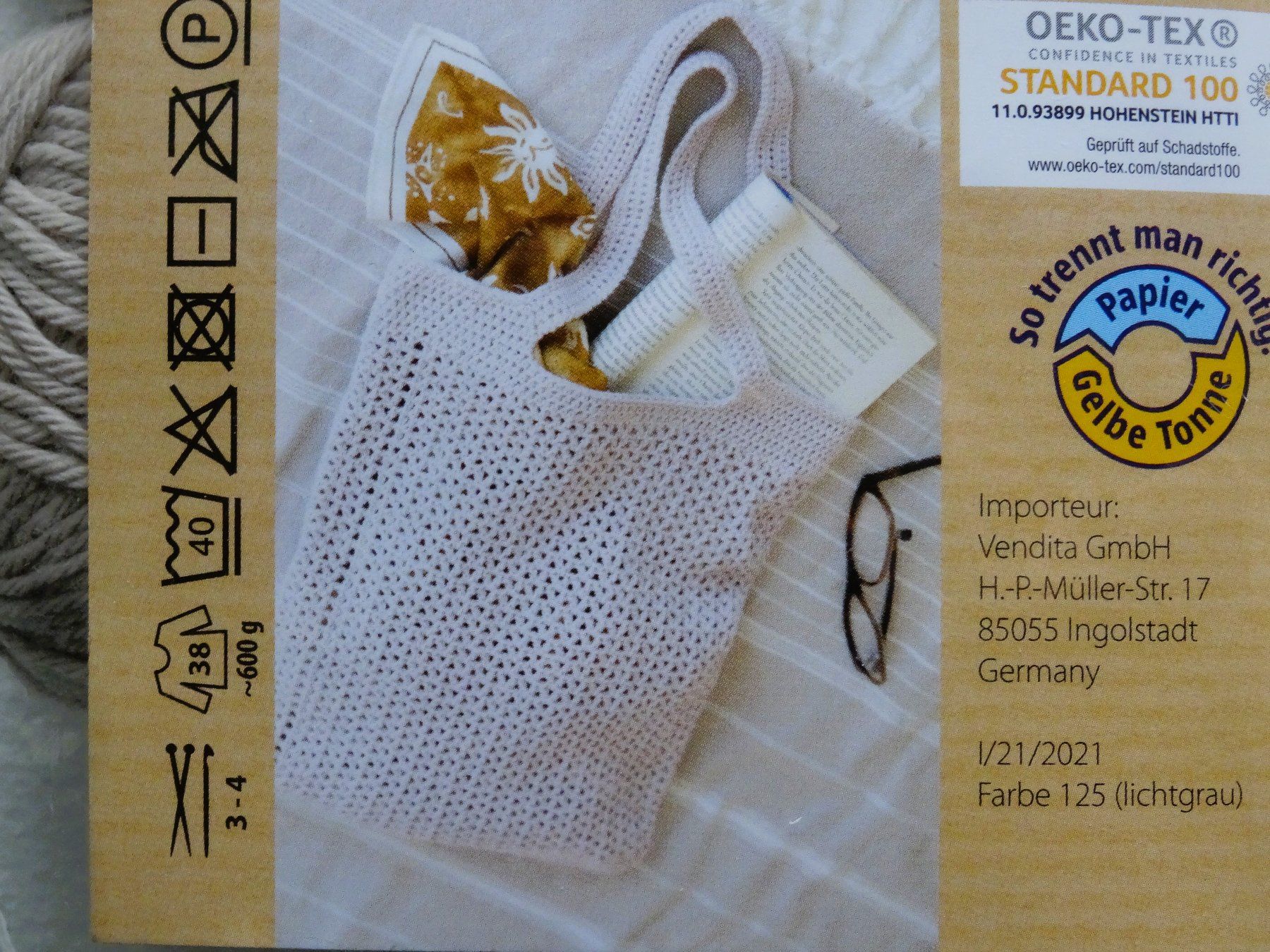 Wolle: 4x je 50gr.Baumwolle mit Anleitung – Neu und originalverpackt aus Gossau SG von oreliefredy 3
