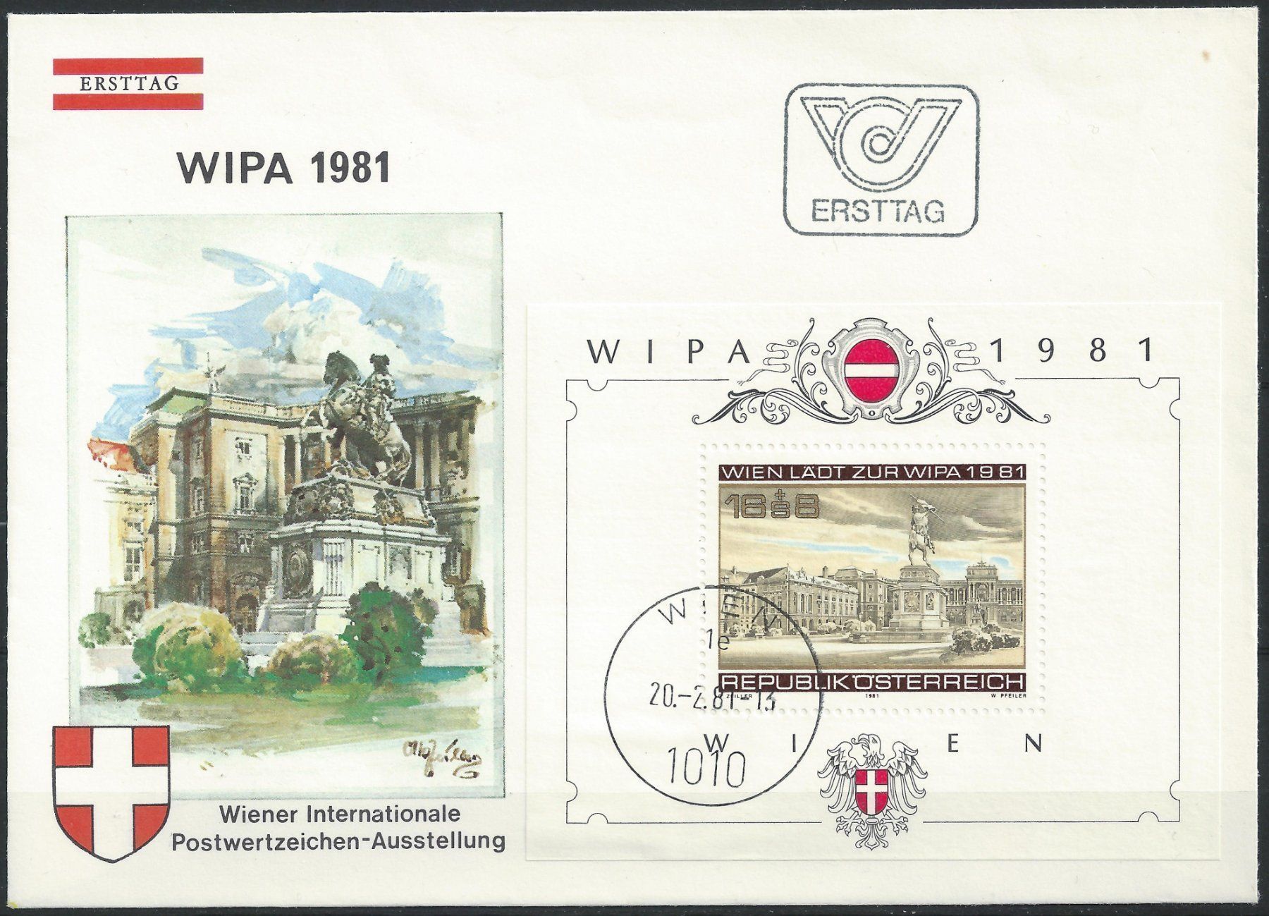 Alle Briefmarken: 1981 Briefmarkenausstellung "WIPA 1981" – Gebraucht aus Wittenwil von Khunruedi