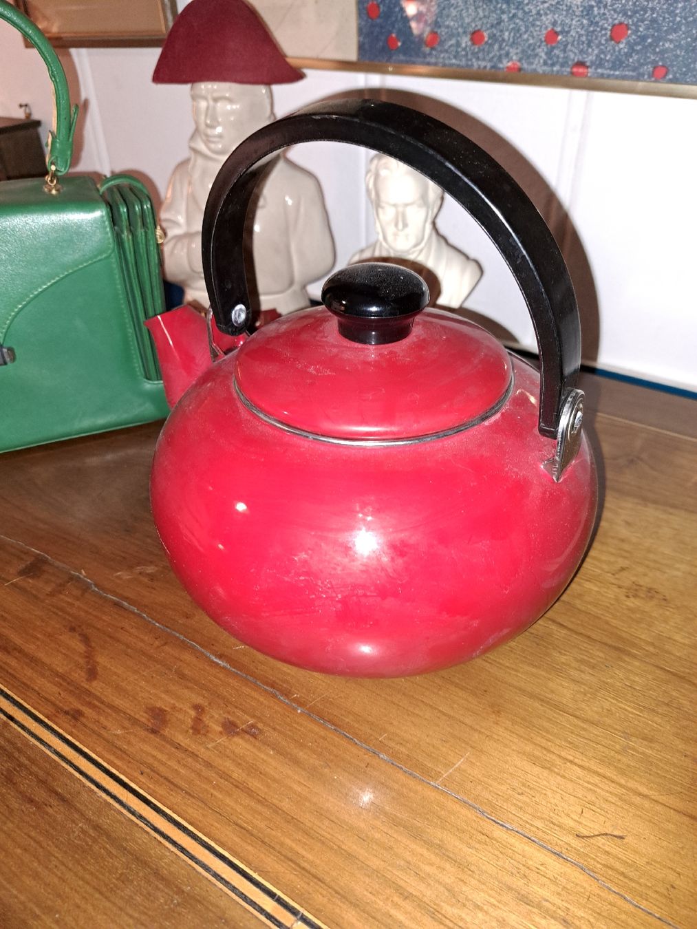 Teekannen: Vintage Teekessel, Rot,  – Gebraucht aus Kölliken von Upcycling-by-Mc-TAM 3