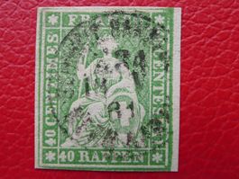 Strubel 26G (26B4), Bahnpost-Stempel BERN-AARGAU, fehlerfrei