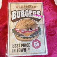 Burger Metall Schild
