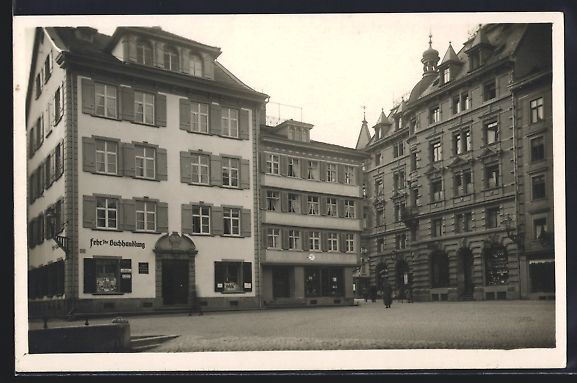 Ansichtskarten: Herisau, Strassenpartie mit Buchhandlung – Gebraucht aus Berlin von bartko-reher